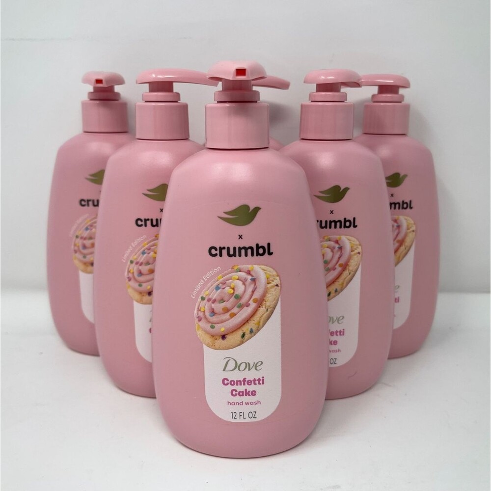 6 PACK Dove x Crumbl Confetti Cake Hand Wash 12oz Limited Edition Sweet Scent
